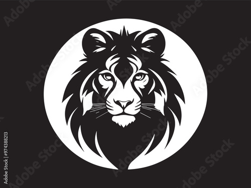 Black animals logo icon on white background