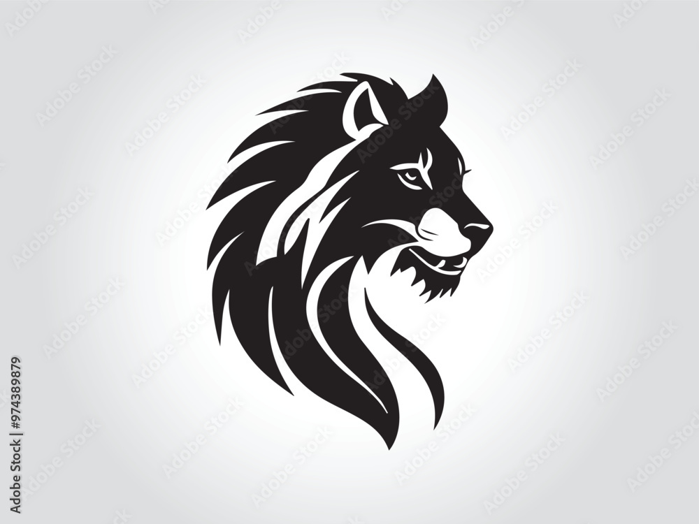 Black animals logo icon on white background Black animals logo icon on white background