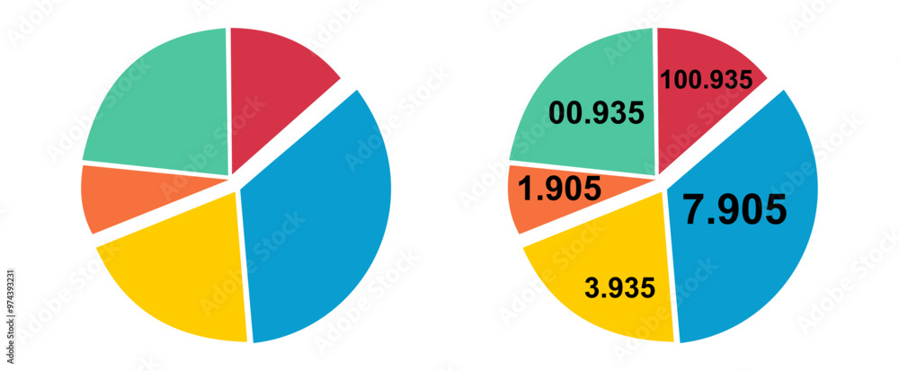 Strategy of diversified investment. Investor managing portfolio. Pie chart and candlestick charts. Strategy of diversified investment. Investor managing portfolio. Pie chart and candlestick charts.