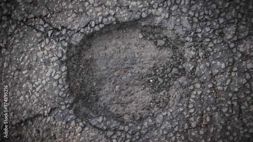 Looping Time-Lapse of Pothole Forming (And Repairing)
