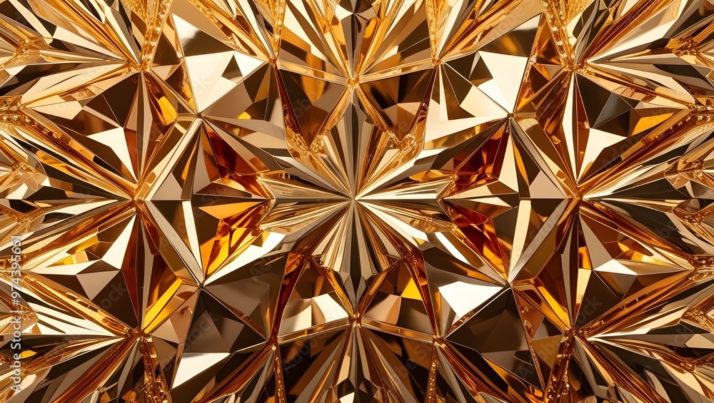 A close up of a gold and silver background with many triangles generative ai generative ai A close up of a gold and silver background with many triangles generative ai generative ai