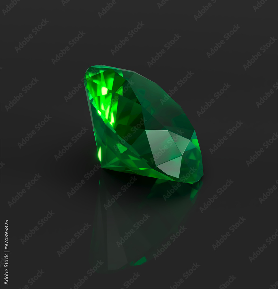 custom made wallpaper toronto digitalAn emerald on a dark background. A high-resolution 3D rendering.
