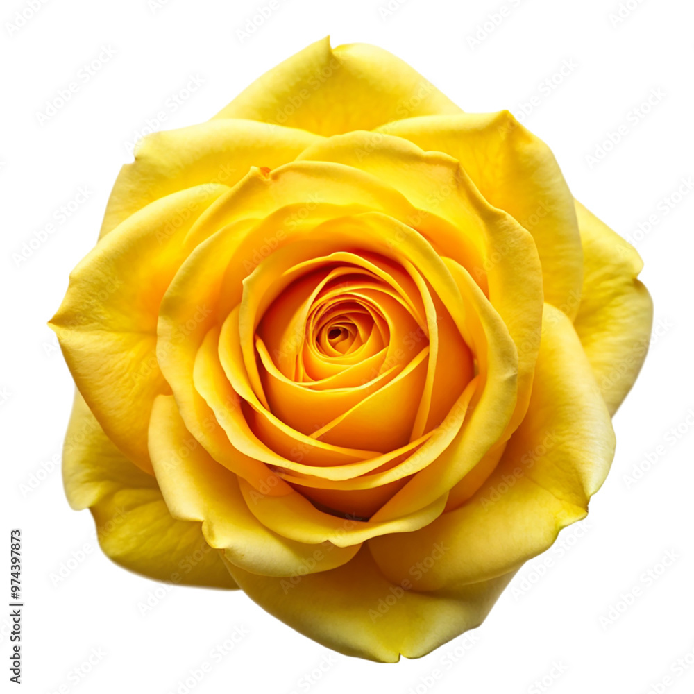Obraz premium Fresh beautiful yellow rose Isolated On Transparent Background
