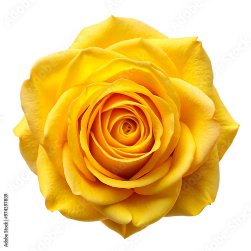 Fresh beautiful yellow rose Isolated On Transparent Background