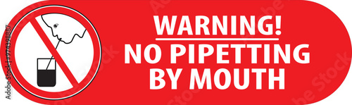 No mouth pipetting sign vector.eps