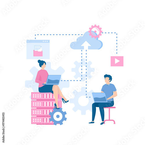 Online database illustration
