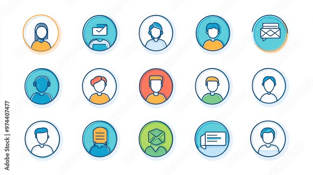 Professional Contacts thin line icon set. Containing business card, contact book, phone number, email exchange, LinkedIn connection, professional network, referral, personal introduction, CRM Professional Contacts thin line icon set. Containing business card, contact book, phone number, email exchange, LinkedIn connection, professional network, referral, personal introduction, CRM