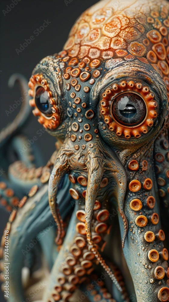 Close-up of an Octopus with Intricate Details Close-up of an Octopus with Intricate Details