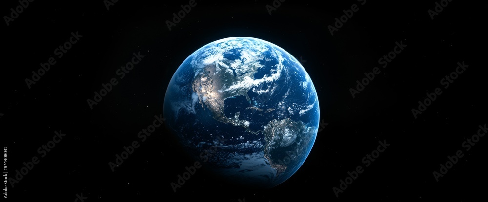 A Breathtaking View of Earth From Space Showcasing Vibrant Blue Oceans and Swirling White Clouds A Breathtaking View of Earth From Space Showcasing Vibrant Blue Oceans and Swirling White Clouds