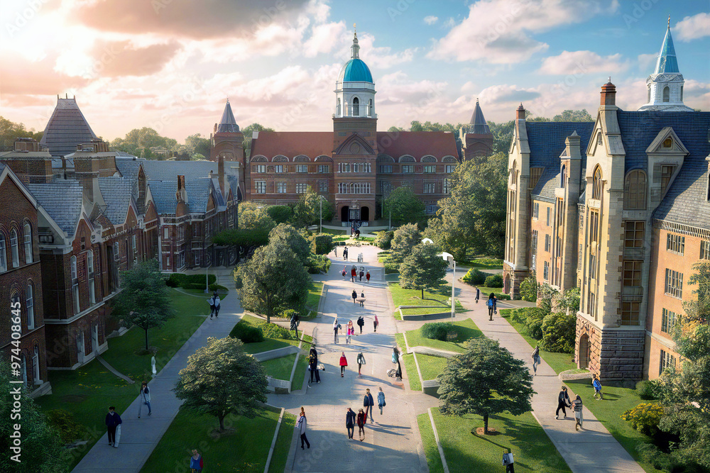 Fototapeta premium Lively University Campus