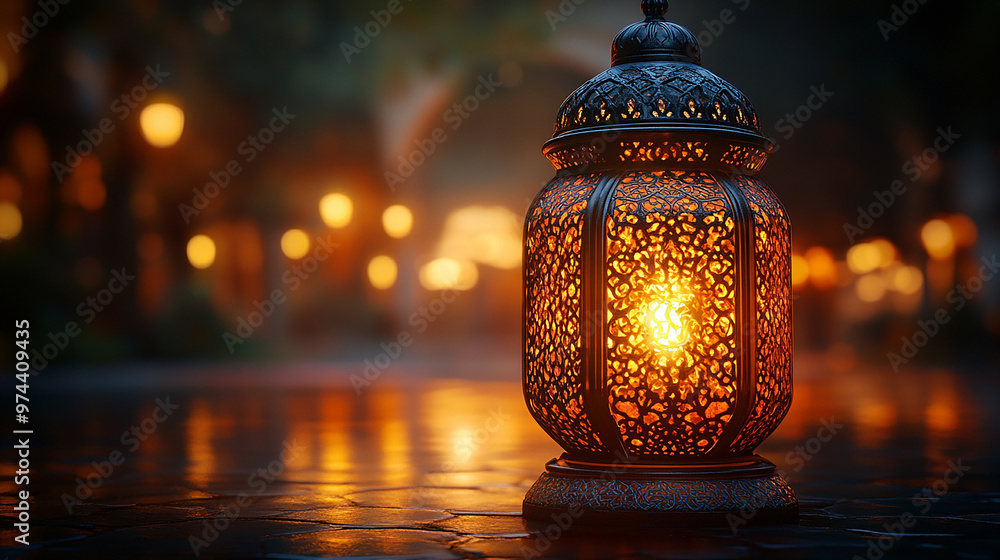 Beautifully Detailed Islamic Lantern Fanous with Intricate Patterns Beautifully Detailed Islamic Lantern Fanous with Intricate Patterns