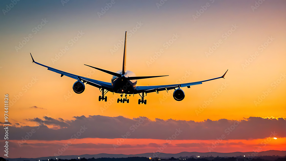 airplane in the sunset airplane in the sunset