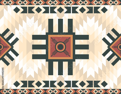 Native American Indian Designs, Navajo Pattern, Fabric Design Navajo, Concept Print Carpet Rugs Wallpaper Canvas Decoration Bohemian Fashion Ethnic Textile industry, etc.