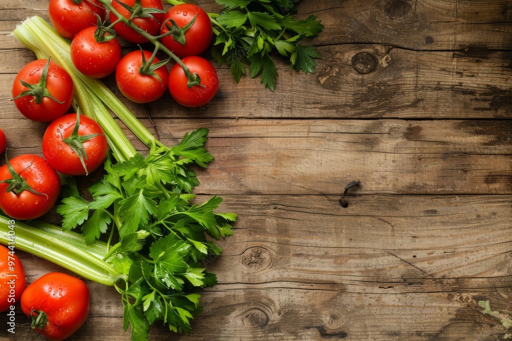 Fresh Vegetables on a Wooden Background Fresh Vegetables on a Wooden Background