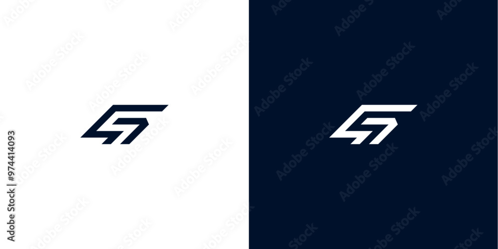 GT letter vector logo abstract GT letter vector logo abstract