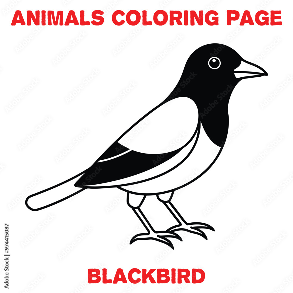 Obraz premium animals coloring book for kisa