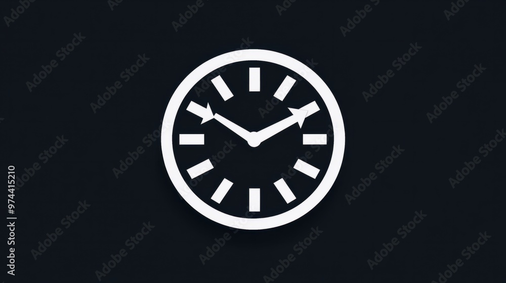 An analog clock icon with arrows pointing at 9 o'clock, framed in a minimalistic circle, representing simplicity An analog clock icon with arrows pointing at 9 o'clock, framed in a minimalistic circle, representing simplicity