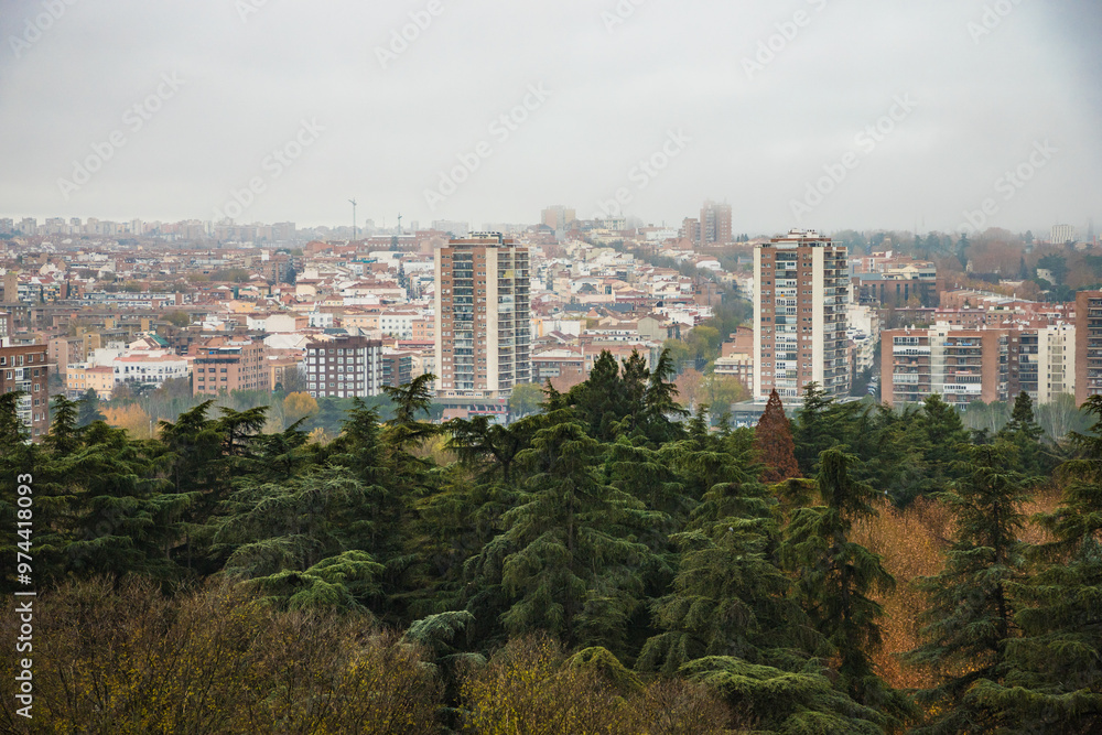 Fototapeta premium Madrid, Spain - aerial view of the city