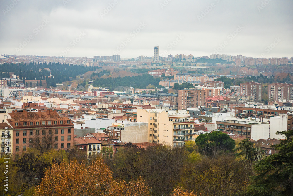 Obraz premium Madrid, Spain - aerial view of the city