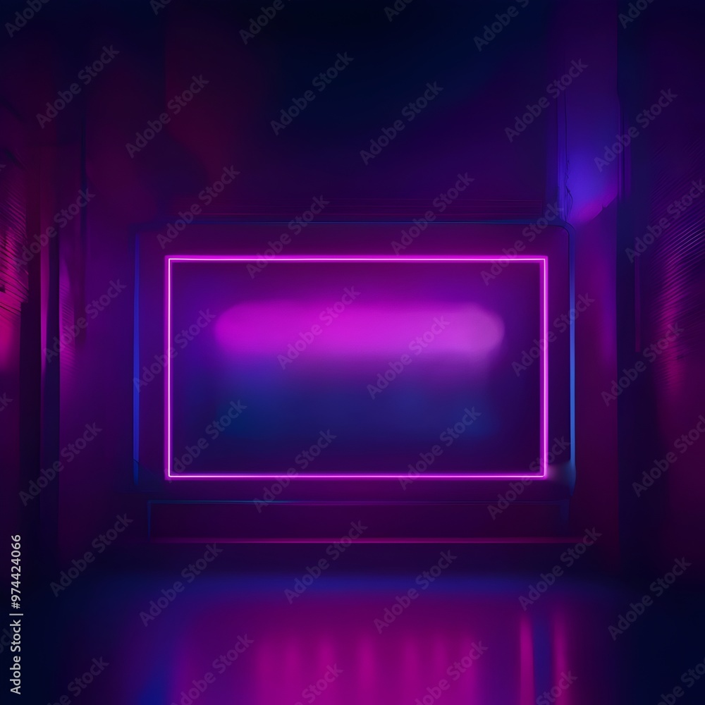 Abstract Geometric Neon Rectangle Abstract Geometric Neon Rectangle