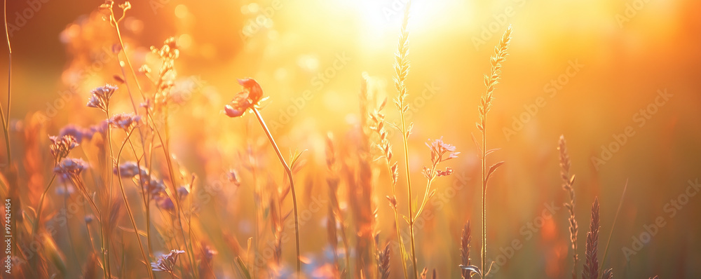 sunset in the field sunset in the field