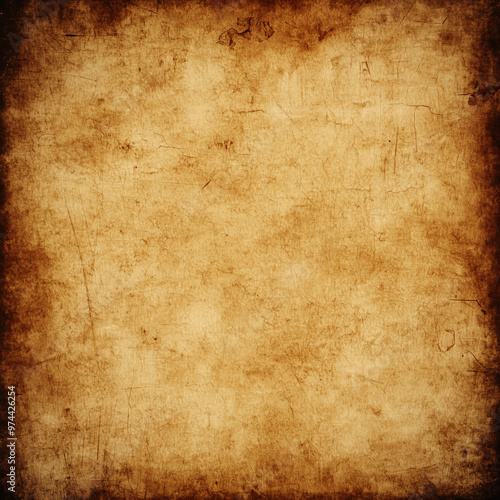 Rustic grunge vintage parchment textured aged distressed rustic brown orange sepia paper antique weathered retro historic minimal background copy space artistic neutral classic overlay banner design