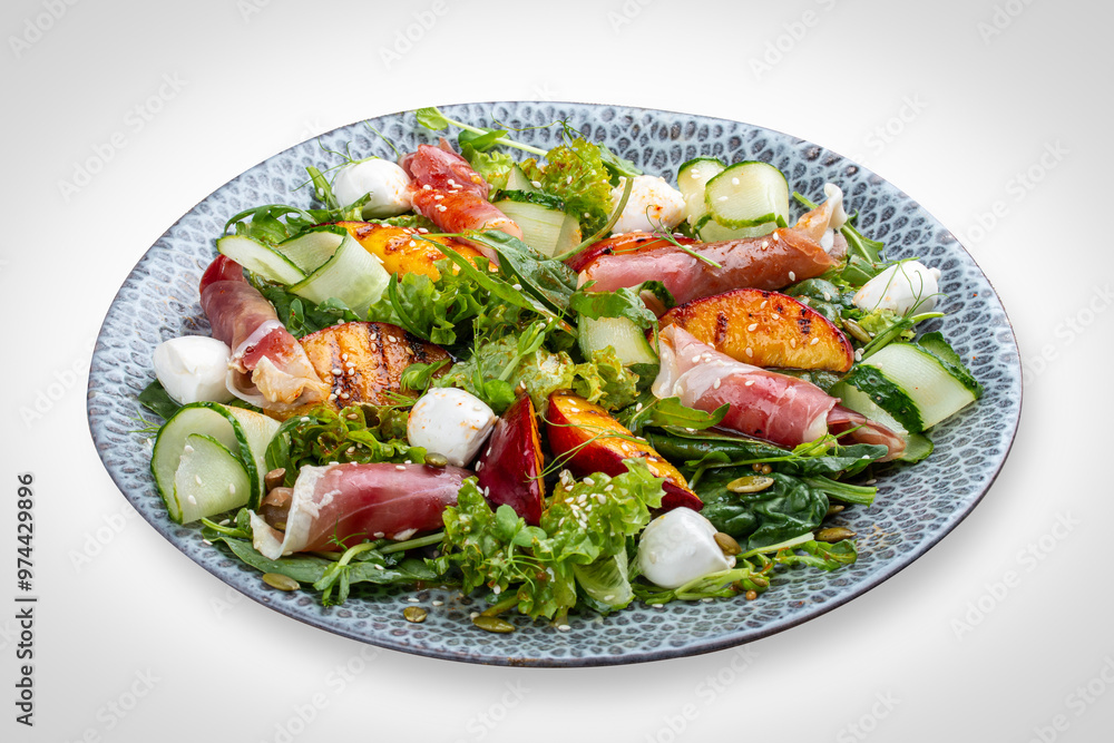 Ham and Nectarine Salad with Herbs and Balsamic Dressing