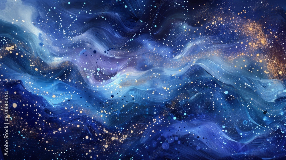Fototapeta premium Abstract Night Sky Painting