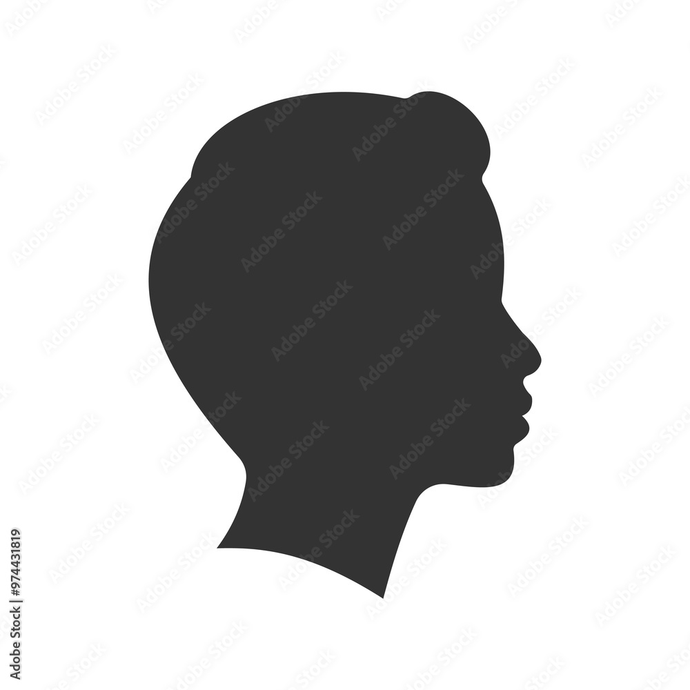 simple woman face side view silhouette vector illustration perfect for avatar isolated on white background simple woman face side view silhouette vector illustration perfect for avatar isolated on white background
