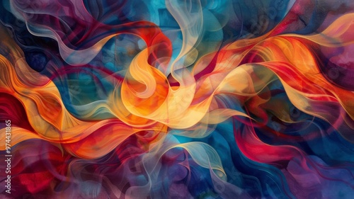 Abstract Swirling Colors