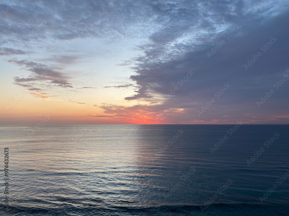 Fototapeta premium Stormy sky at sunrise