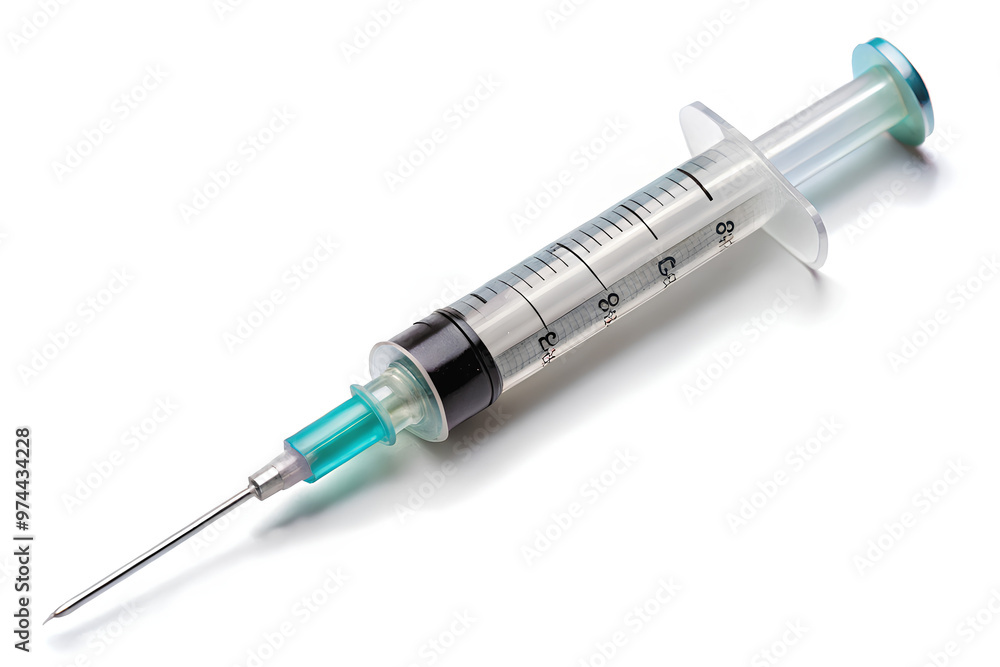 Syringe on isolated white background, Clipping path Syringe on isolated white background, Clipping path