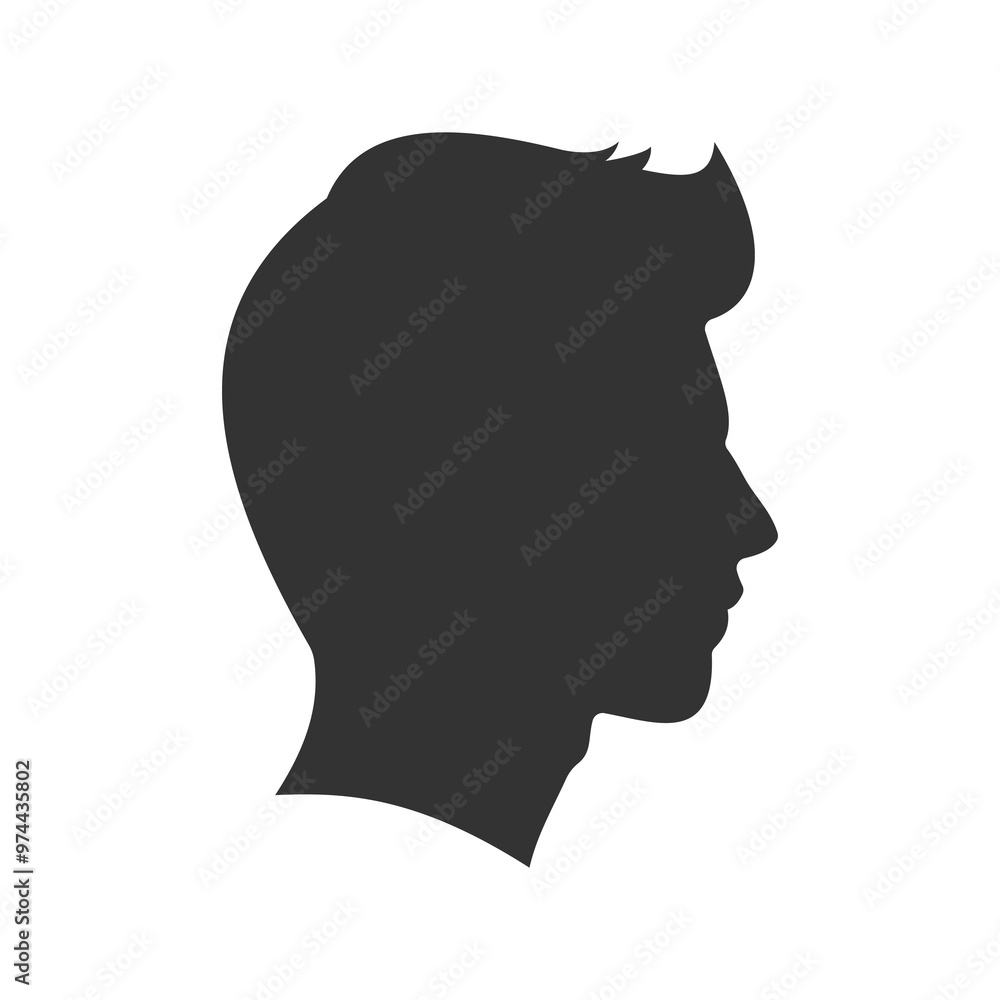simple man face side view silhouette vector illustration perfect for avatar isolated on white background
simple man face side view silhouette vector illustration perfect for avatar isolated on white background