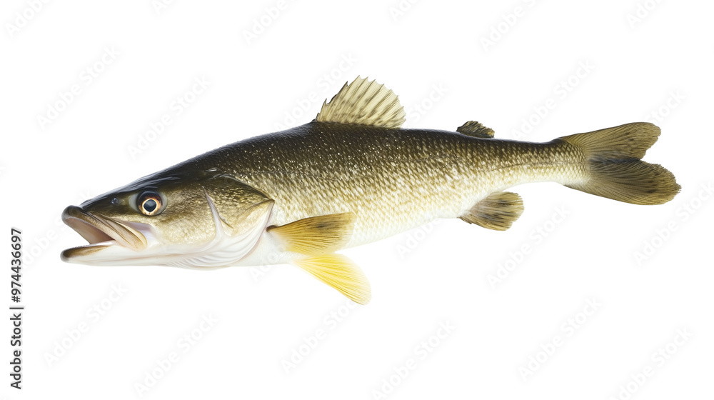Perch fresh water fish  png isolated on transparent background