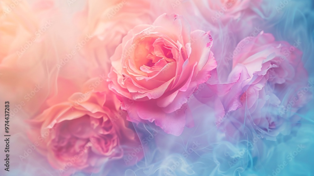 sweet color roses flower in pastel tone sweet color roses flower in pastel tone