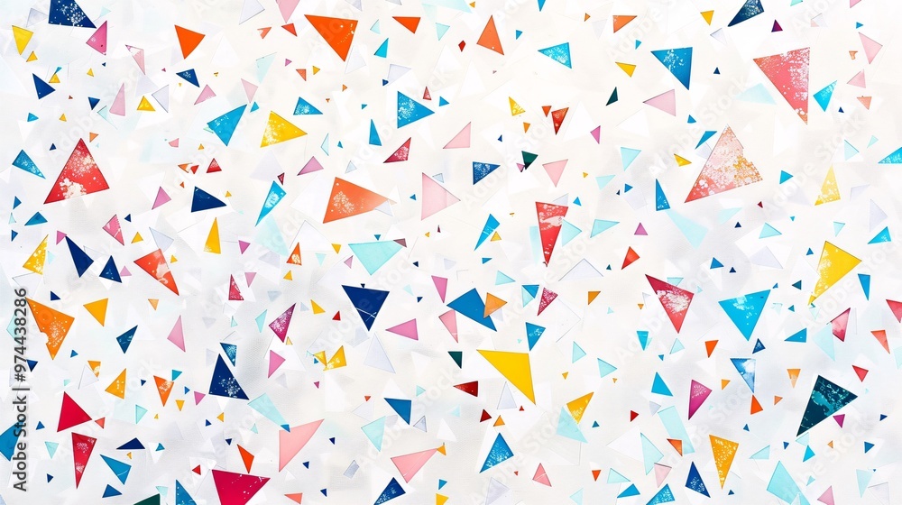 White background with colorful geometric pattern White background with colorful geometric pattern