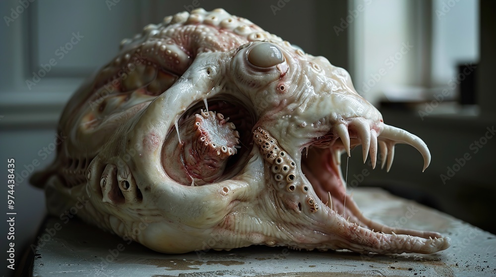 Realistic Alien Creature Skull - Sci-Fi Concept Art Realistic Alien Creature Skull - Sci-Fi Concept Art