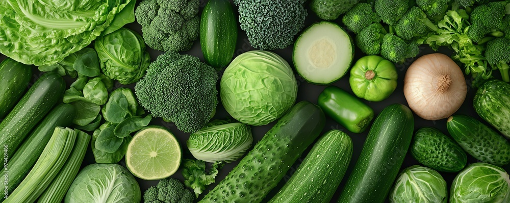 A vibrant assortment of fresh green vegetables, showcasing healthy eating and organic farming ideals. A vibrant assortment of fresh green vegetables, showcasing healthy eating and organic farming ideals.