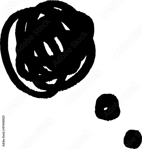 Hand drawn worry doodle lines