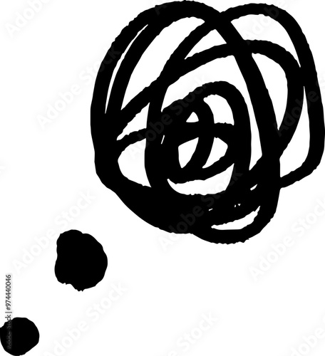 Hand drawn worry doodle lines