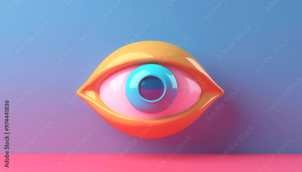 Artistic representation of an eye in vibrant colors on a gradient background, perfect for modern design projects. Artistic representation of an eye in vibrant colors on a gradient background, perfect for modern design projects.