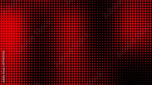 4k Abstract dynamic with red dots round on netoworking connect transparent background (alpha channel). Motion modern animation. Trendy wavy banner , Texture halftone Dotted animated gradient