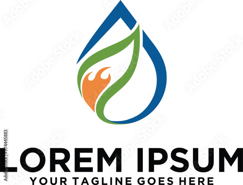 BioFuel minimalist line logo design