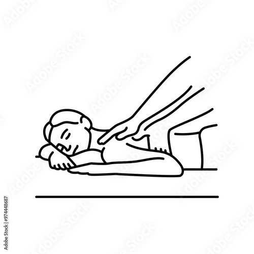 Massage icon. Vector isolated element.