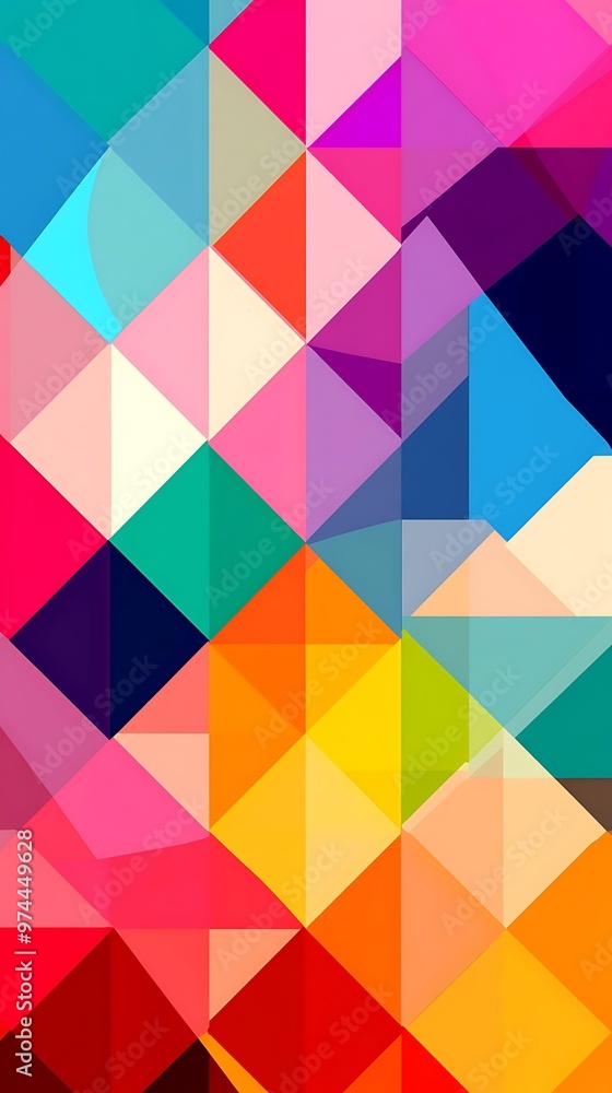 Colorful Geometric Abstract Background with Triangles and Hexagons. Colorful Geometric Abstract Background with Triangles and Hexagons.