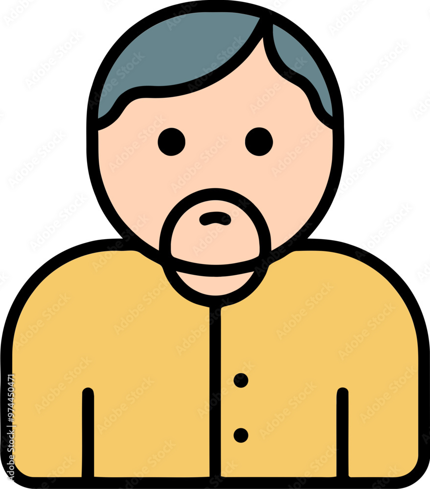 중년의 남자 아이콘