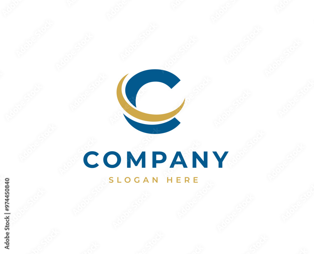 Modern Letter C Logo with Dynamic Swoosh for Branding and Corporate Identity Design Vector Illustration Modern Letter C Logo with Dynamic Swoosh for Branding and Corporate Identity Design Vector Illustration