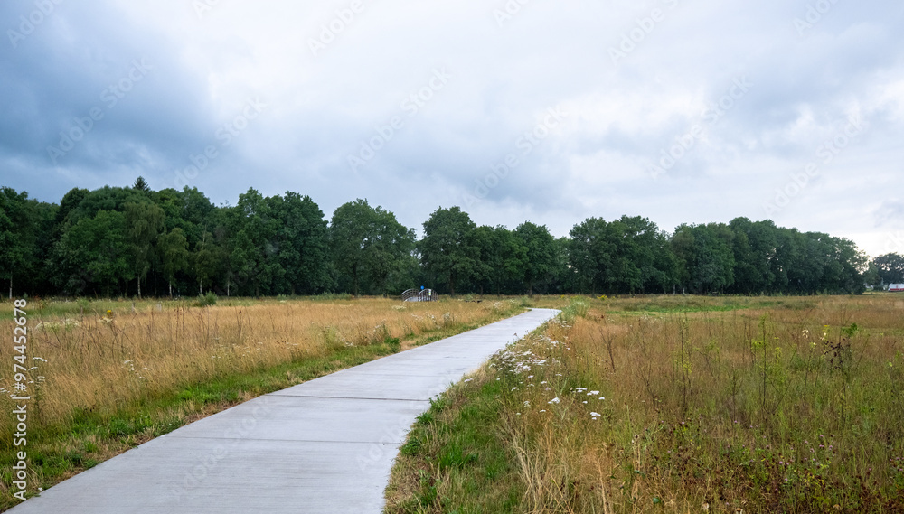Obraz premium A serene park located at the Germany-Netherlands border, Gronau, Enschede 2024