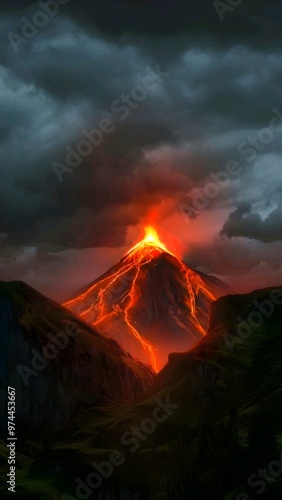 volcano erupting, volcano, alert mountain, fire lava, lava mountain, lava mountain wallpaper, fire, lava, erupting mountain, mountain, mountain wallpaper, natural, natur