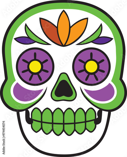 Death mask calavera day of the dead death skulls mask vector, traditional Mexico festival calavera cartoon sugar skull Mask vector illustration.